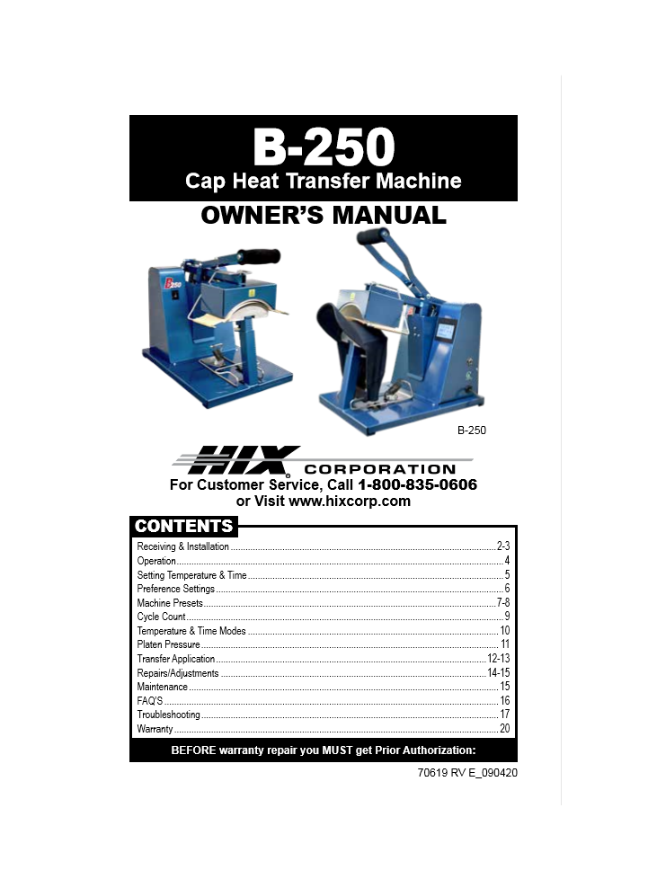 70619 B250 Manual Icon